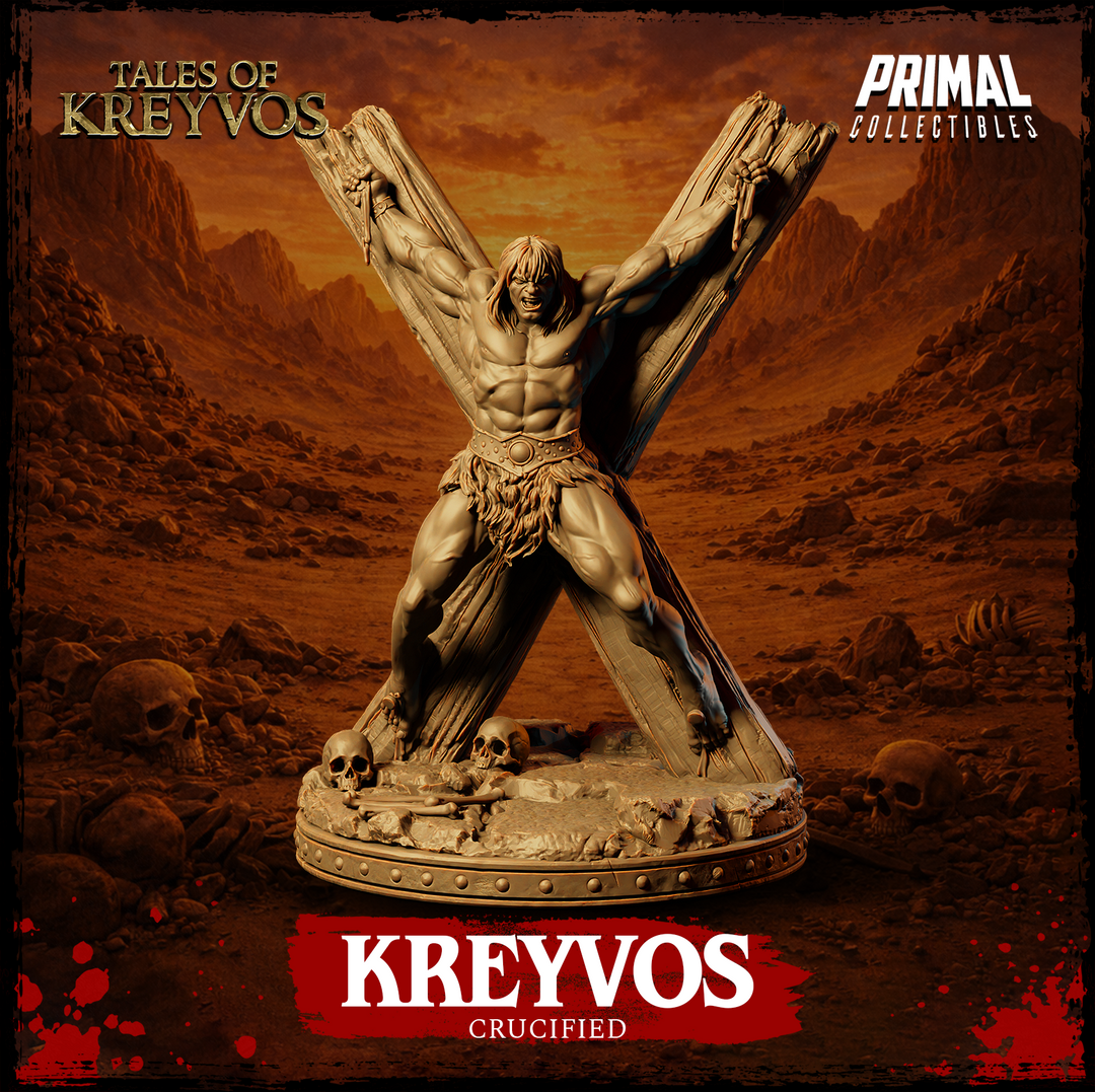Barbarian Kreyvos Crucified miniature full view