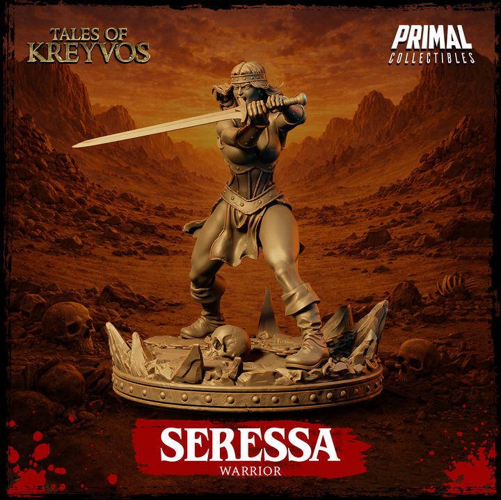 Warrior Seressa miniature alternate angle