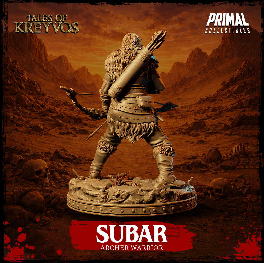 Archer Warrior Subar miniature rear view