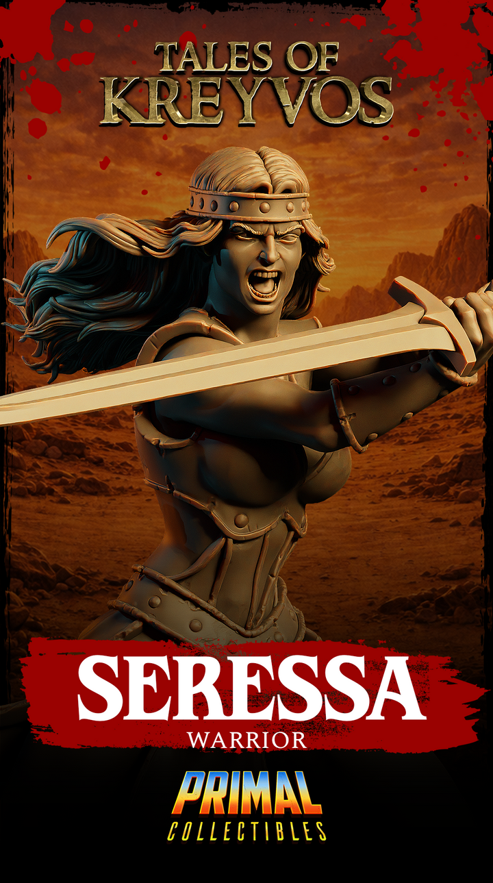 Warrior Seressa miniature detail view