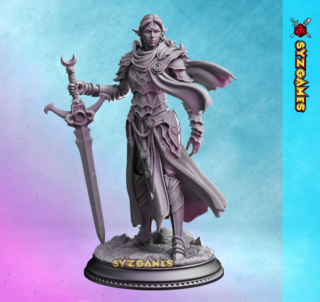 Drow Paladin of the Moon-Ilnia Vasrith