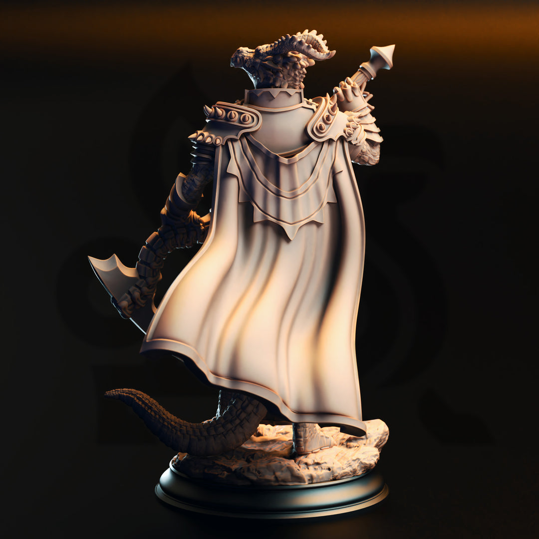 Silver Dragonborn Warlock-Ilvias the Reaper