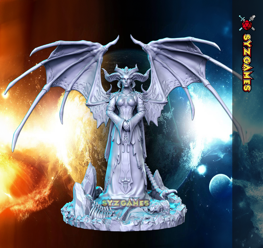 Lilith Diablo 4 Fantasy Resin Miniature DnD Figure Pathfinder TTRPG