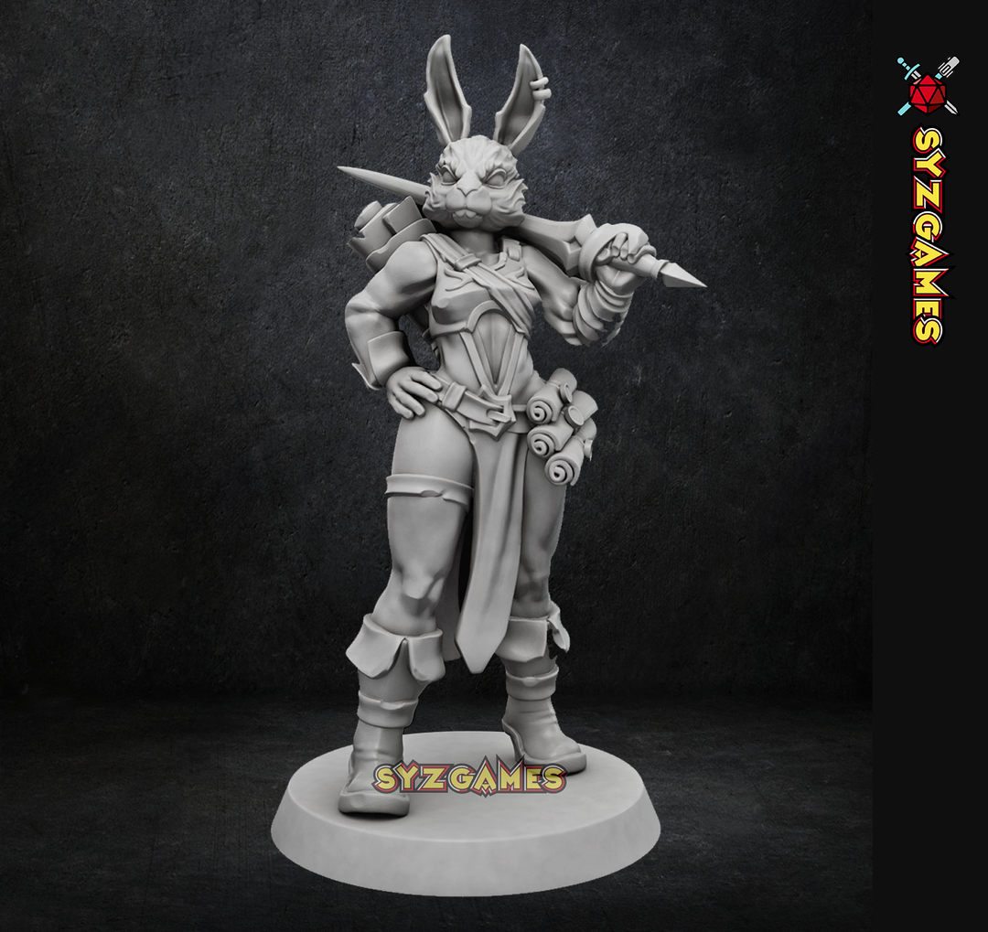 Female Rabbitfolk Mage Fighter