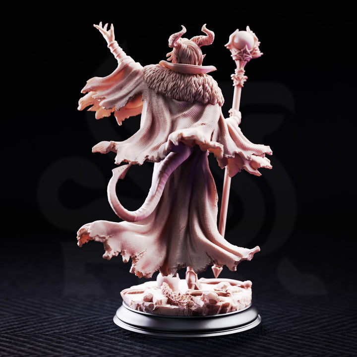 Tiefling Dark Sorceress - Mallory back view