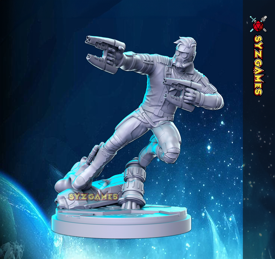 Starlord Super Hero Sci-Fi Resin Miniature DnD Figure Pathfinder 