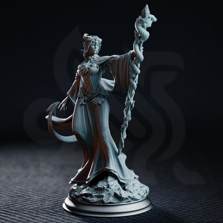Violet Moonridge - Tiefling Lunar Priestess front view