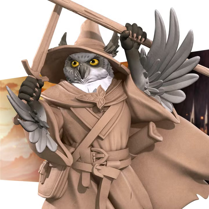 Owlfolk Explorer resin miniature - view 1