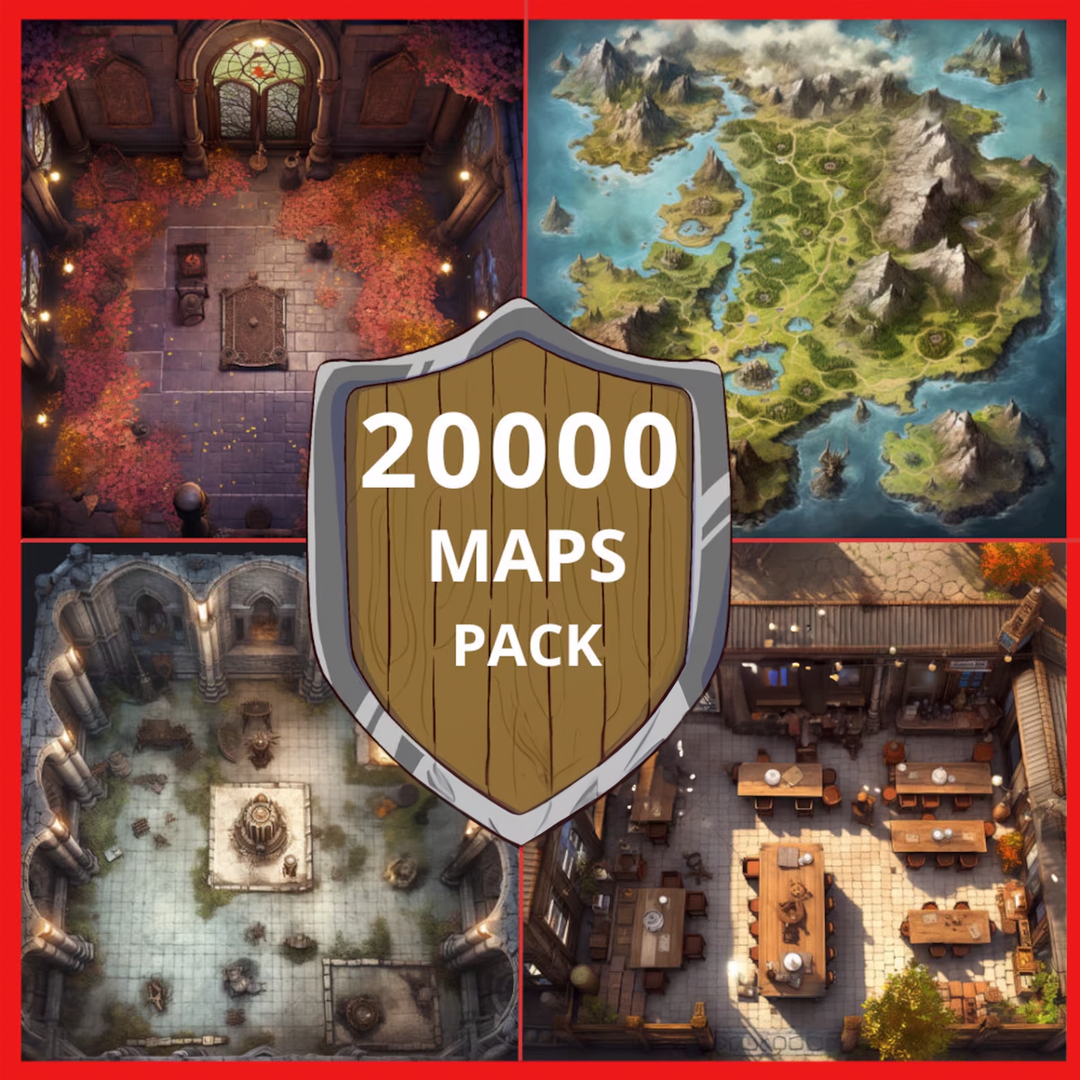 20000 Battlemaps DnD Maps Bundle, Digital Download