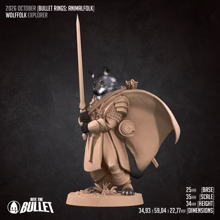 Wolffolk Explorer resin miniature - view 2
