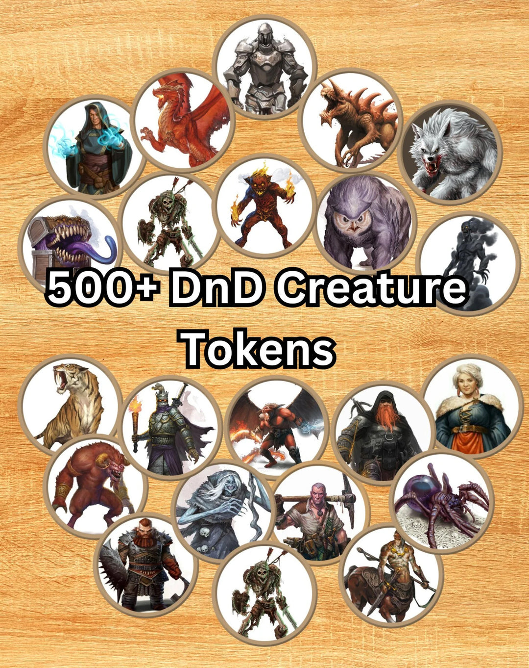 500+ High-Quality Printable Tokens for DnD Digital Download