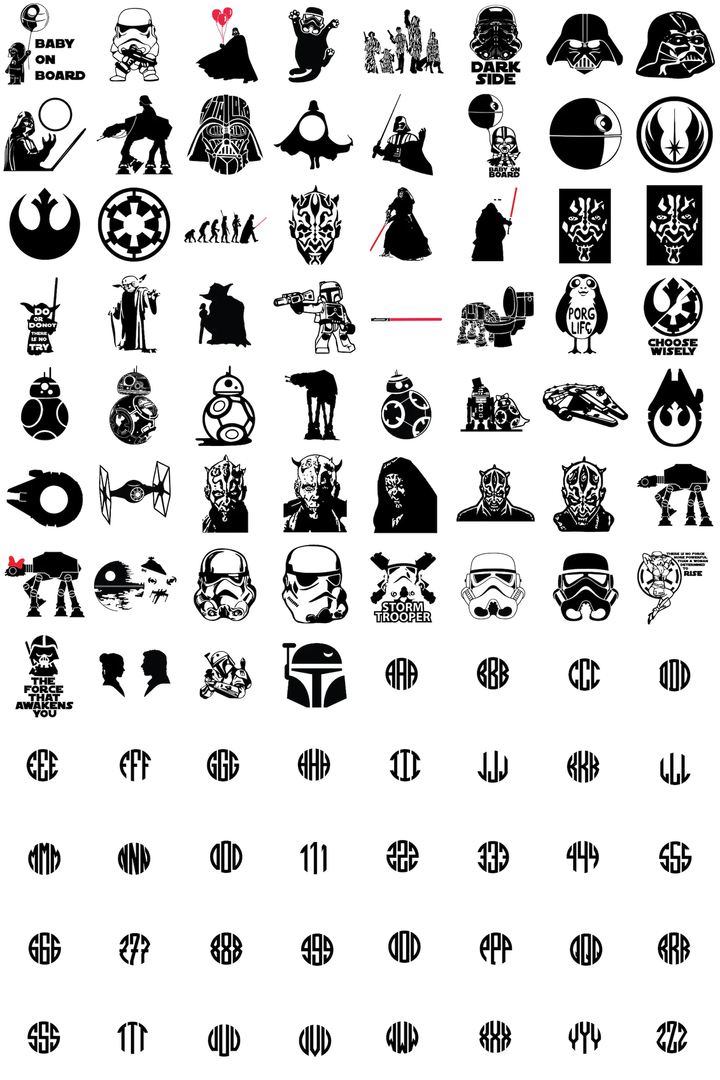 Star Wars SVG Bundle, Digital Download