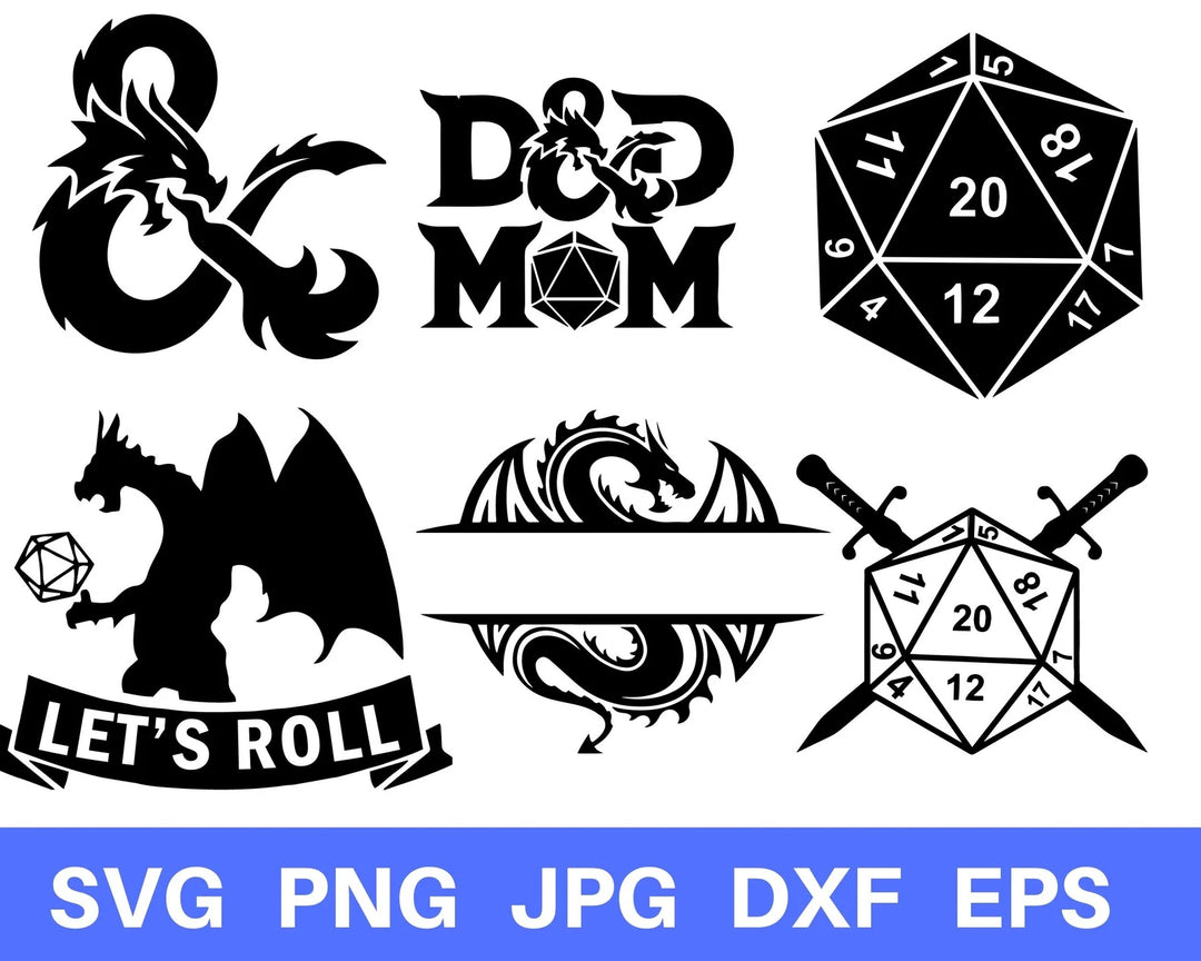 DnD SVG Bundle, Digital Download