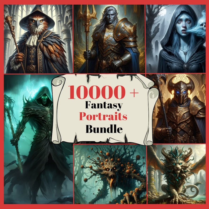 13000 Fantasy Portraits Bundle, Digital Download