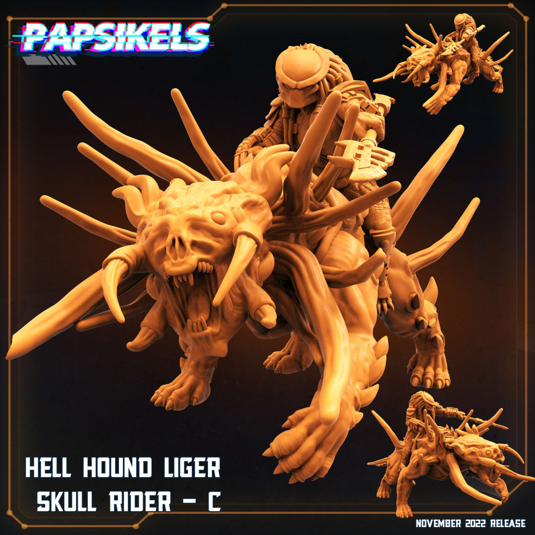 Hell Hound Liger Skull Rider Sci-Fi DnD RPG Role Playing Tabletop ...