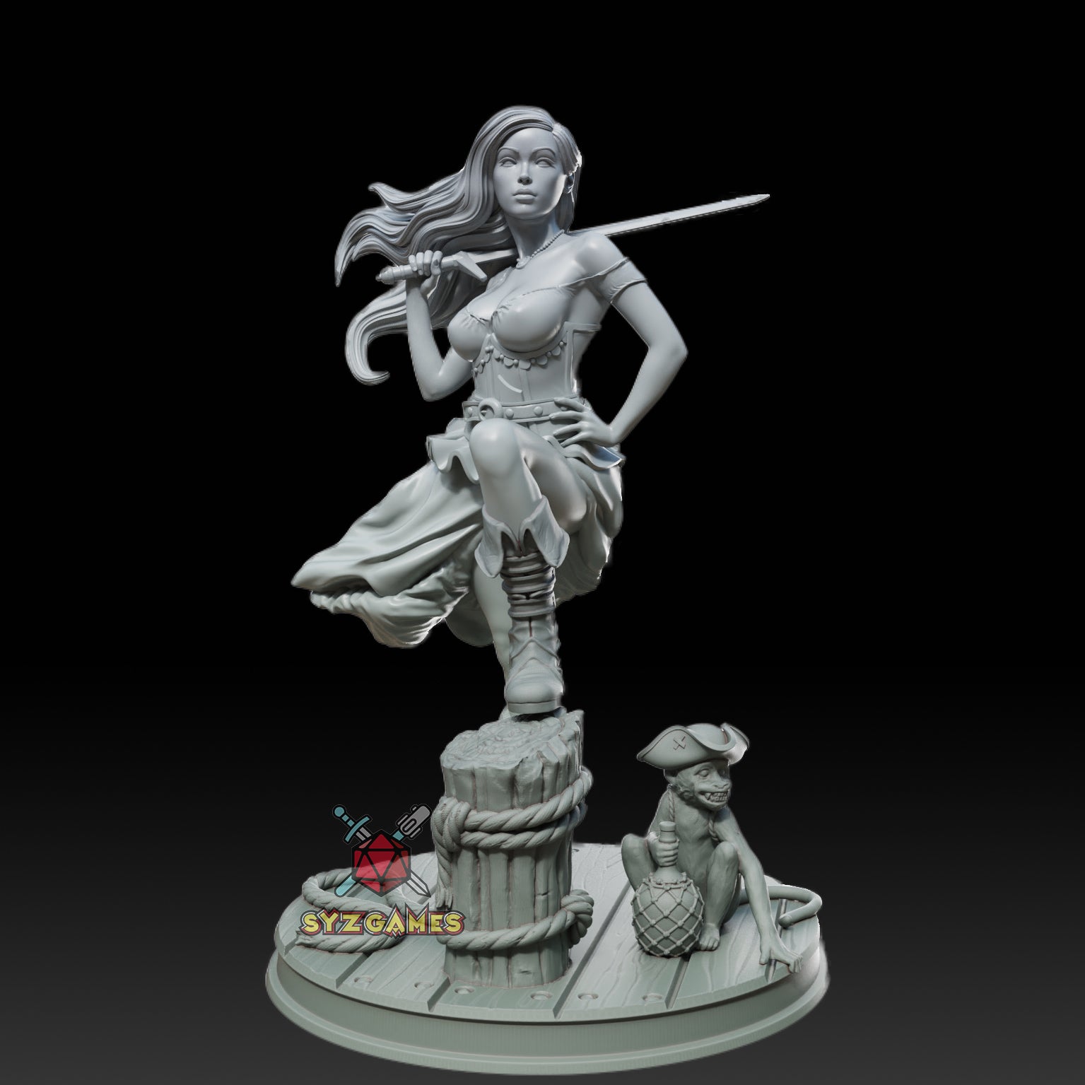 Marina Pinup Fantasy Resin Miniature DnD Pathfinder Tabletop Pathfinder ...