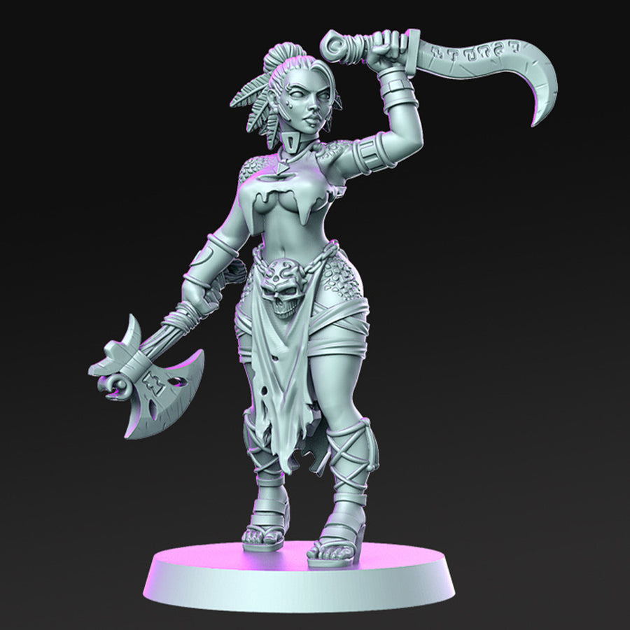 Anfi Female Amazon Fantasy Minis DnD Warhammer Roleplaying RPG D&D