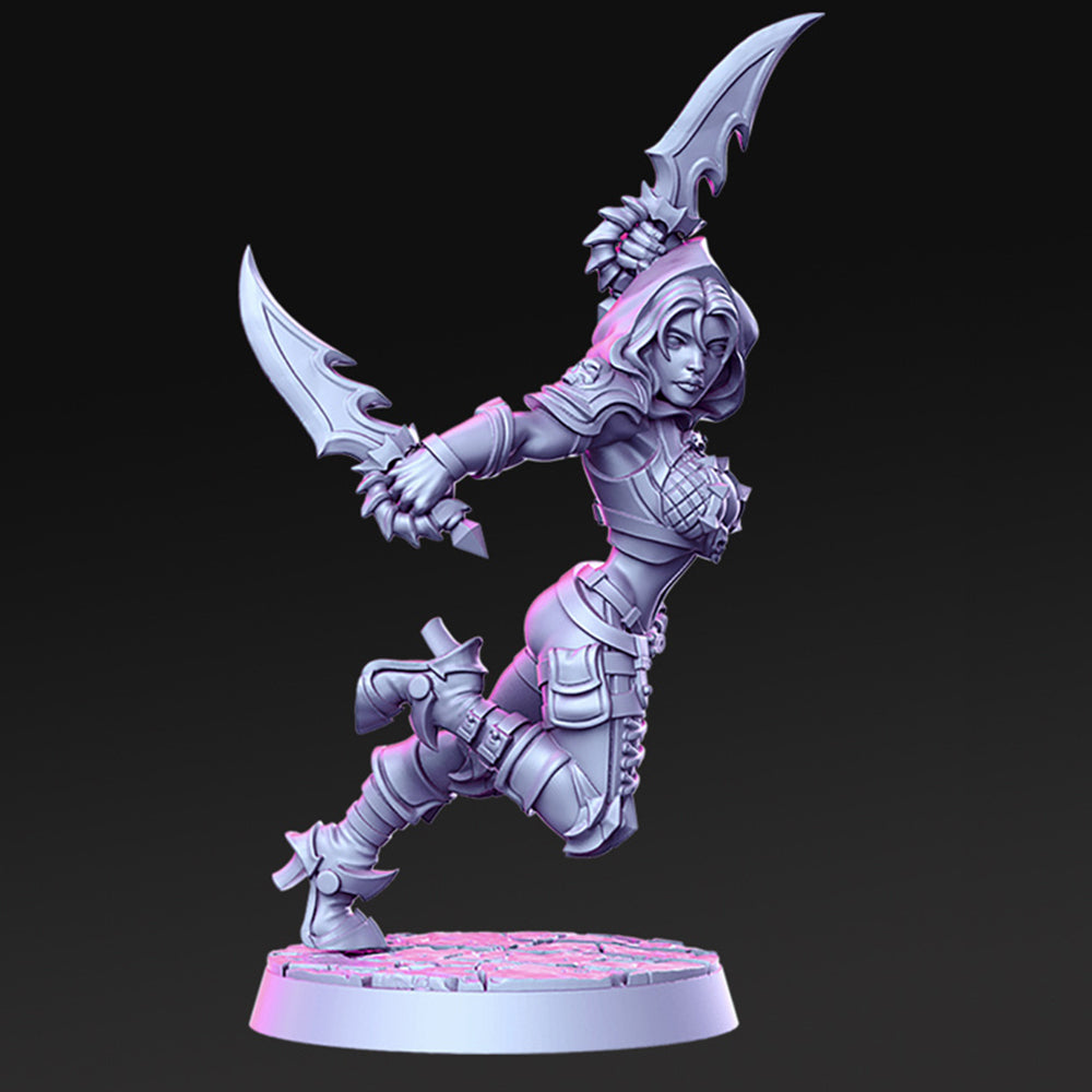 Brakha Female Assassin Fantasy Minis DnD Warhammer Roleplaying Pinup 