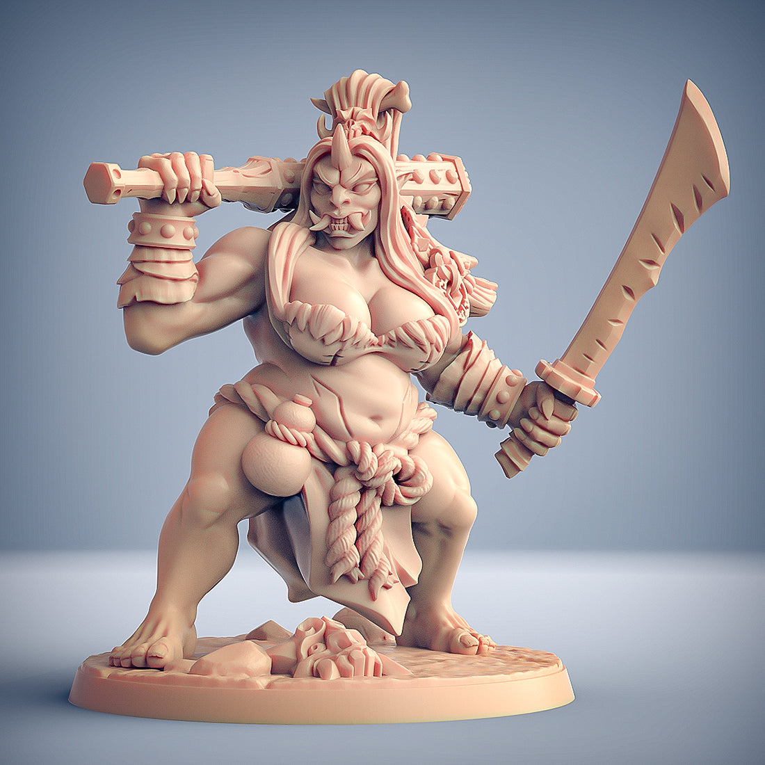 Oni Clan Member Grunt Fantasy Minis DnD Warhammer Roleplaying RPG D&D