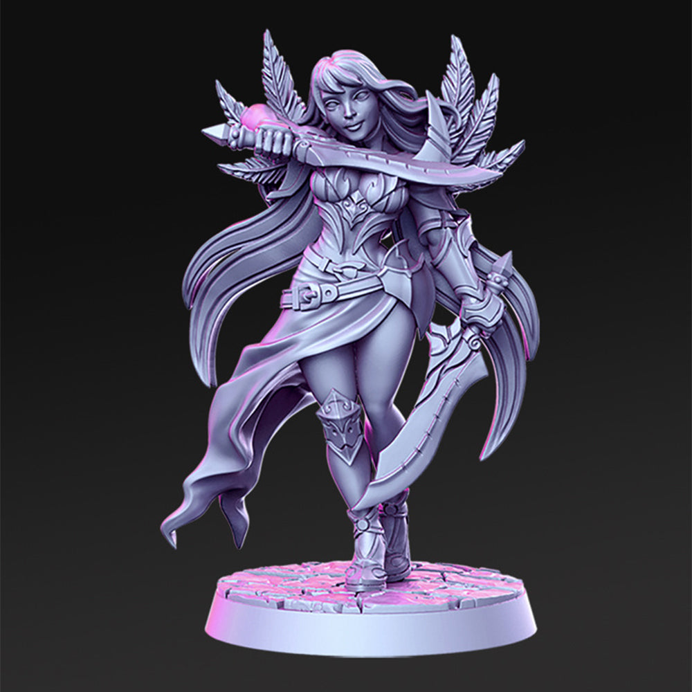 Valeen Female Blade Dancer Fantasy Minis DnD Warhammer Roleplaying RPG D&D Pinup