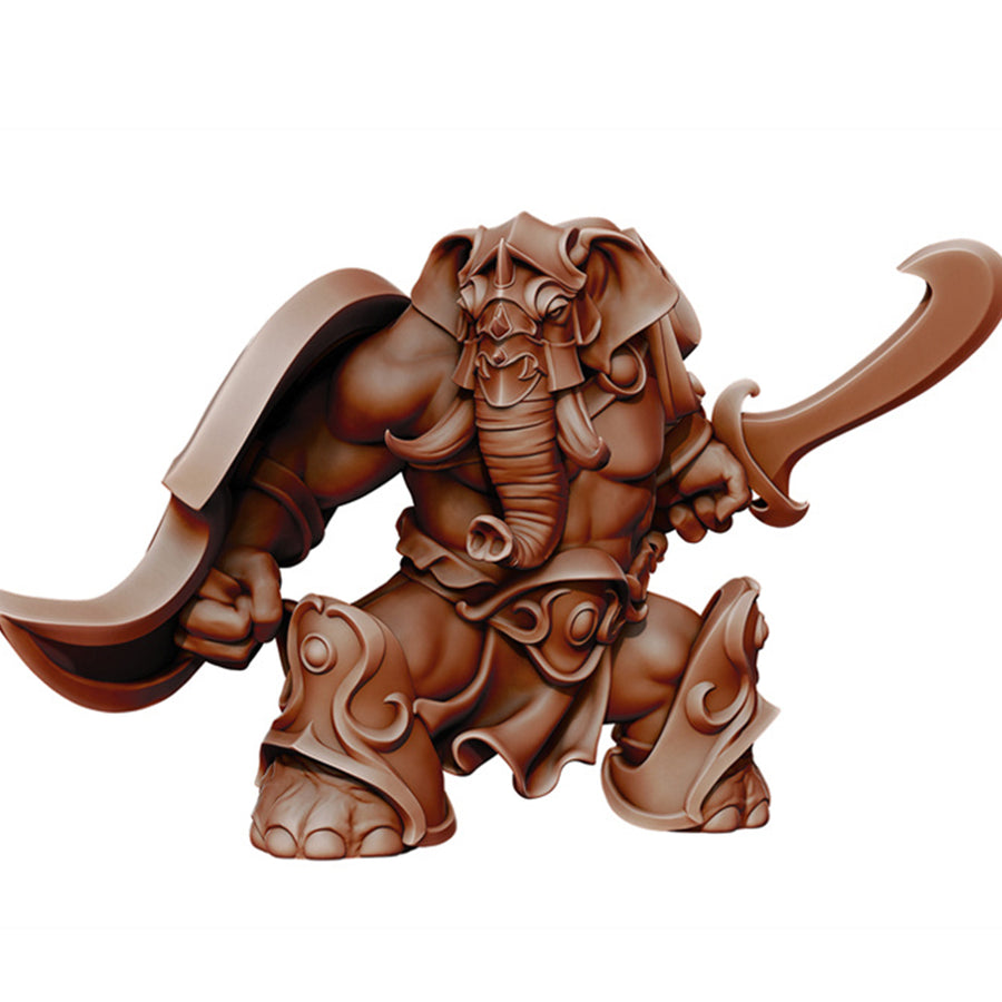 Elephantfolk Loxodon Warrior Fantasy Minis DnD Warhammer Roleplaying