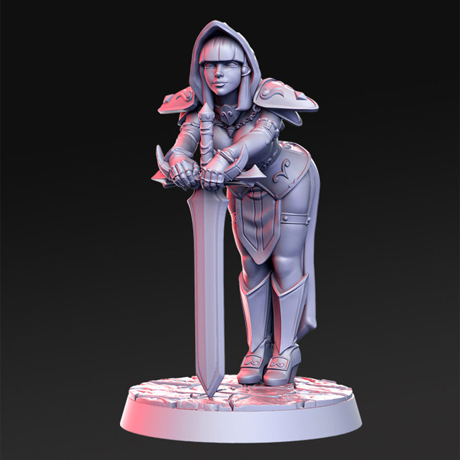 Silencia Female Paladin Fantasy Minis DnD Warhammer Roleplaying RPG D&D 