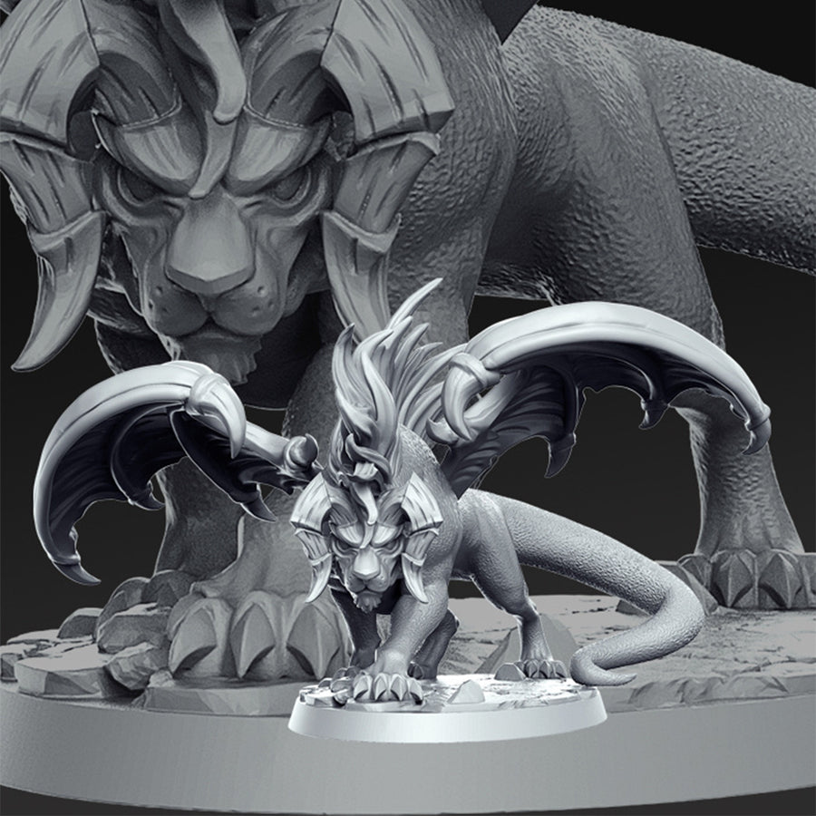 Carac Chimera Fantasy Minis DnD Warhammer Roleplaying RPG D&D Beast
