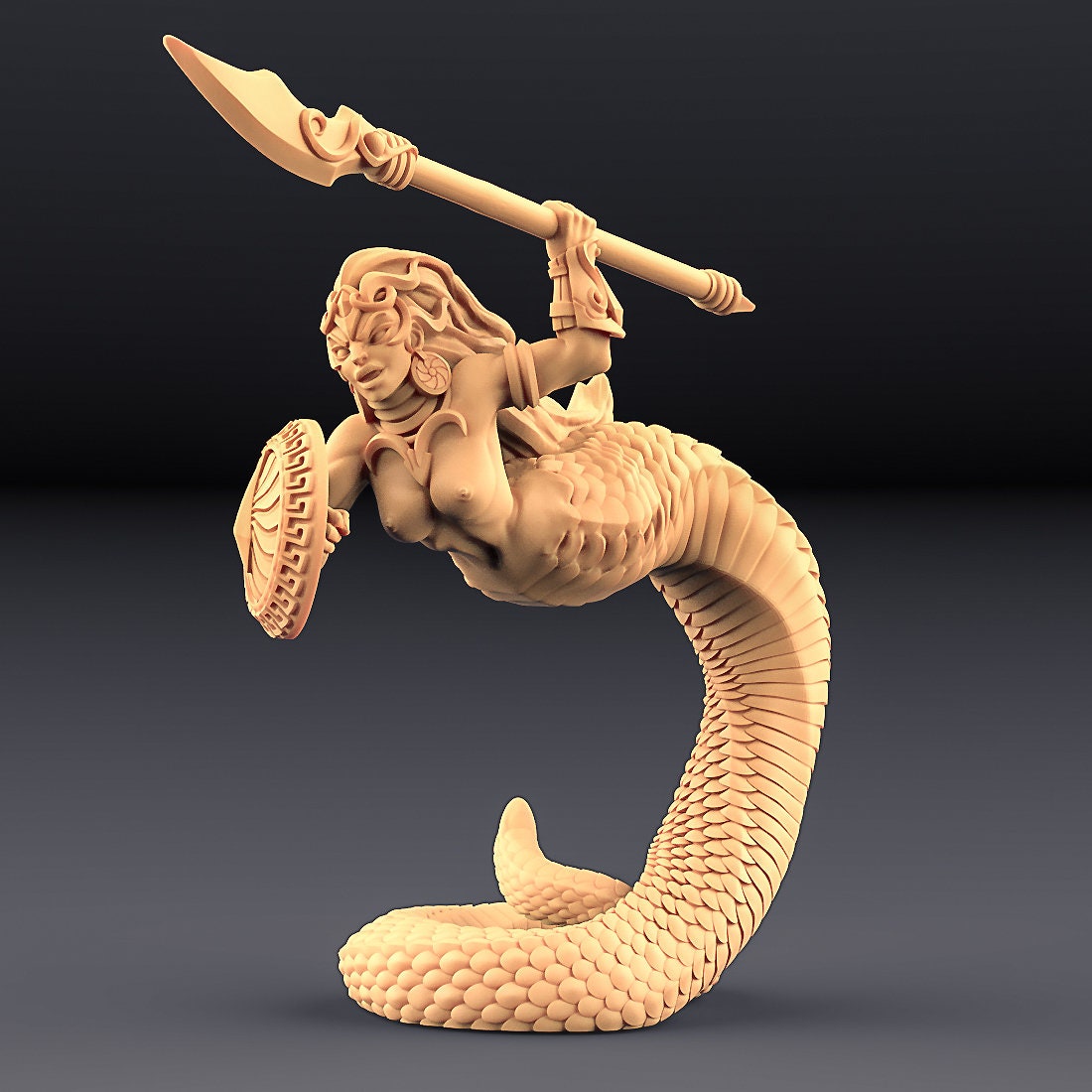 Snakewoman  Guards | AMAZONS | 32mm or 28mm Fantasy Miniature | D&D| Tabletop Game | RPG | Artisan Guild