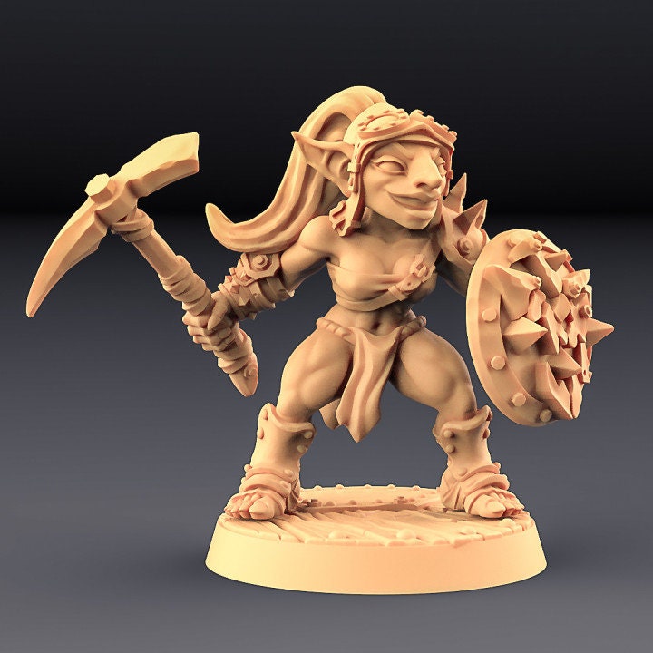 Sparksoot Goblins (Ladies) | 32mm or 28mm Fantasy Miniature | D&D | Artisan Guild