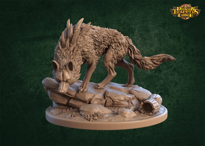 Lila and Grimpaw Dire Wolf | 32 Or 28mm Fantasy Miniature | DnD | Tabletop Game | Role Playing | Dragon Trappers Lodge