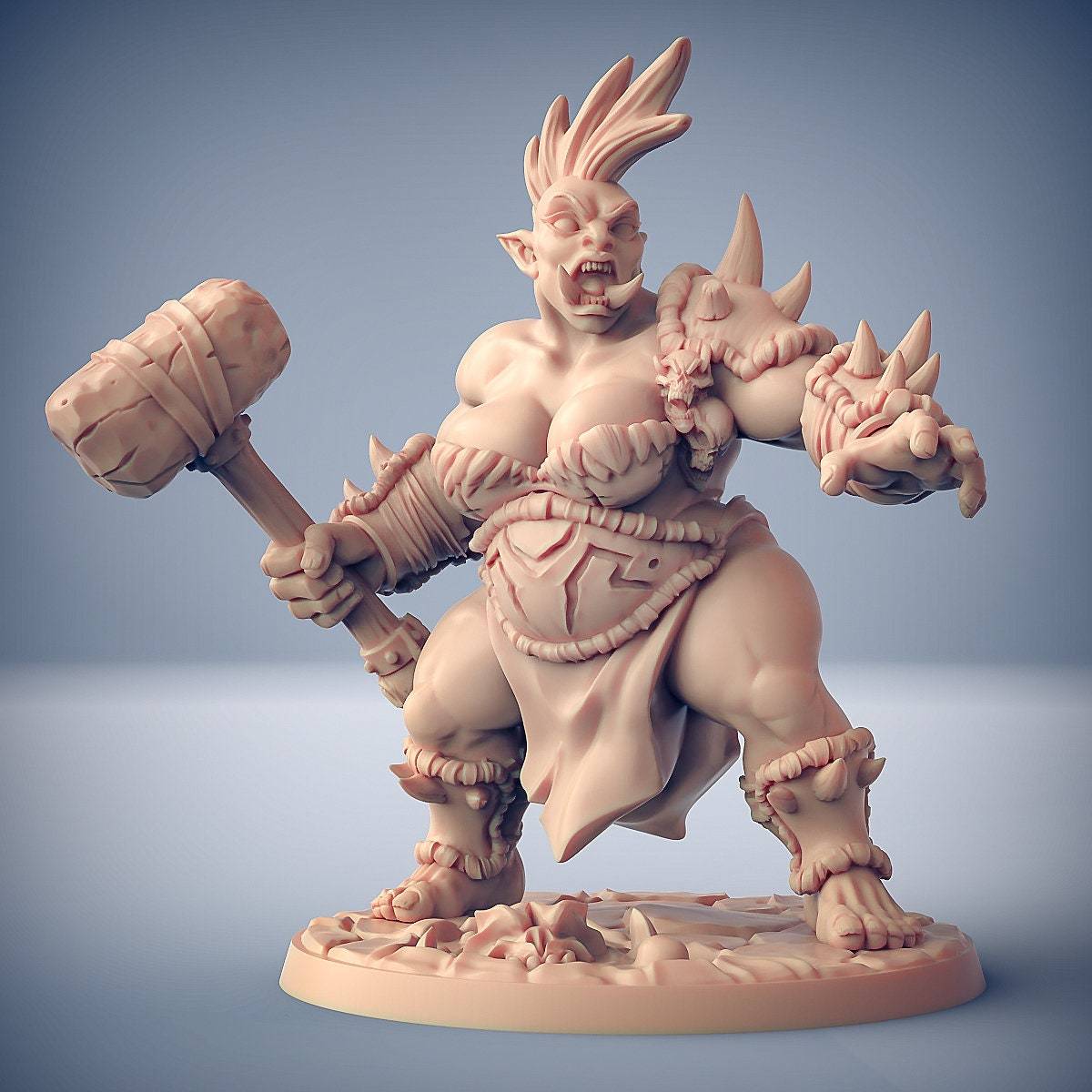 Ogre Marauders - 2 Modular (Ladies)  | Ogre Marauders | 32mm or 28mm Fantasy Miniature | D&D | Artisan Guild
