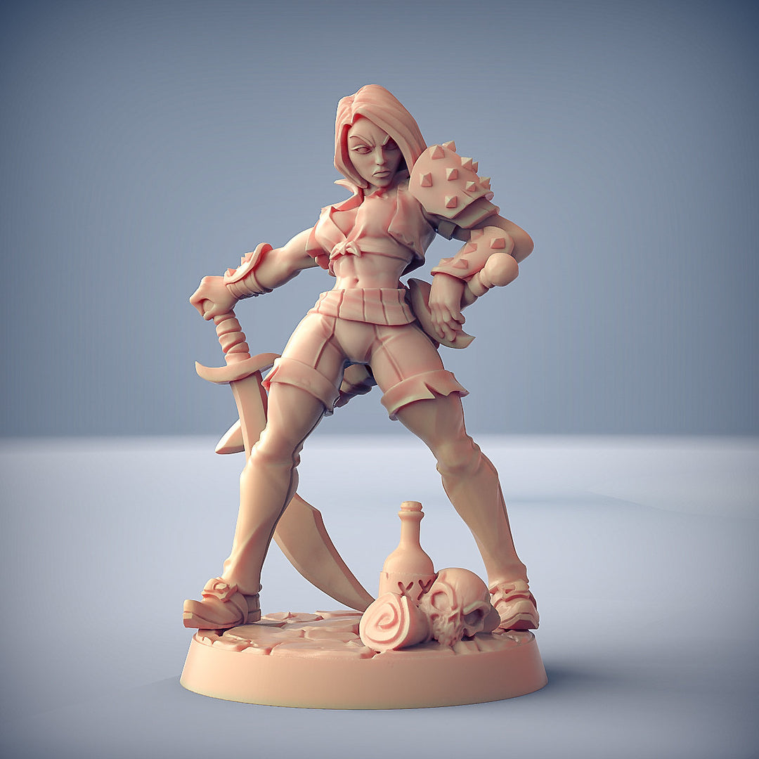 Aline the Bold - Rogue Heroine Fantasy Minis DnD Warhammer Roleplaying