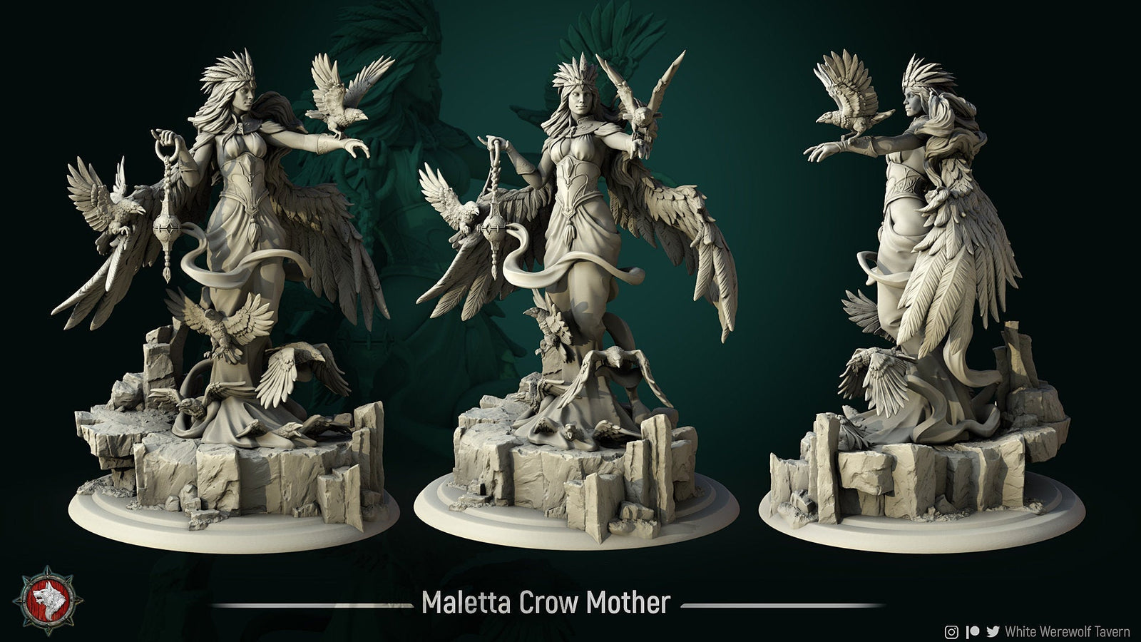 Maletta | Fantasy Resin Miniature | D&D or Warhammer | RPG | Tabletop Game | White Werewolf Tavern