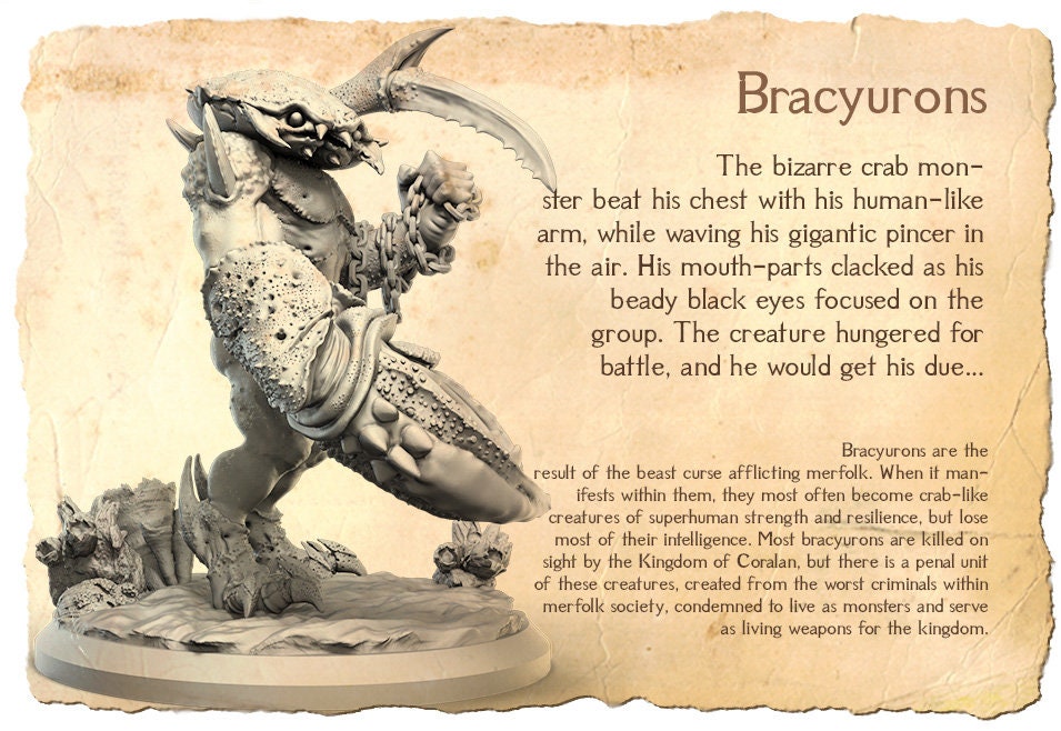 Bracyuron B | Fantasy Resin Miniature | D&D | RPG | Tabletop Game | 3Dartdigital