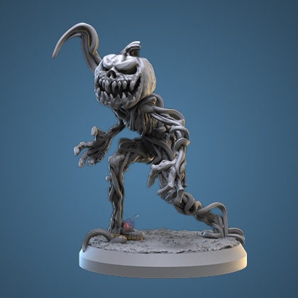 Pumpkin Warrior | Fantasy Resin Miniature | D&D | RPG | Tabletop Game | 3Dartdigital