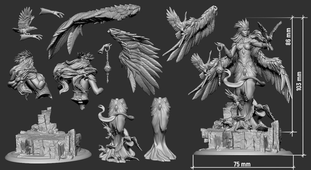Maletta | Fantasy Resin Miniature | D&D or Warhammer | RPG | Tabletop Game | White Werewolf Tavern