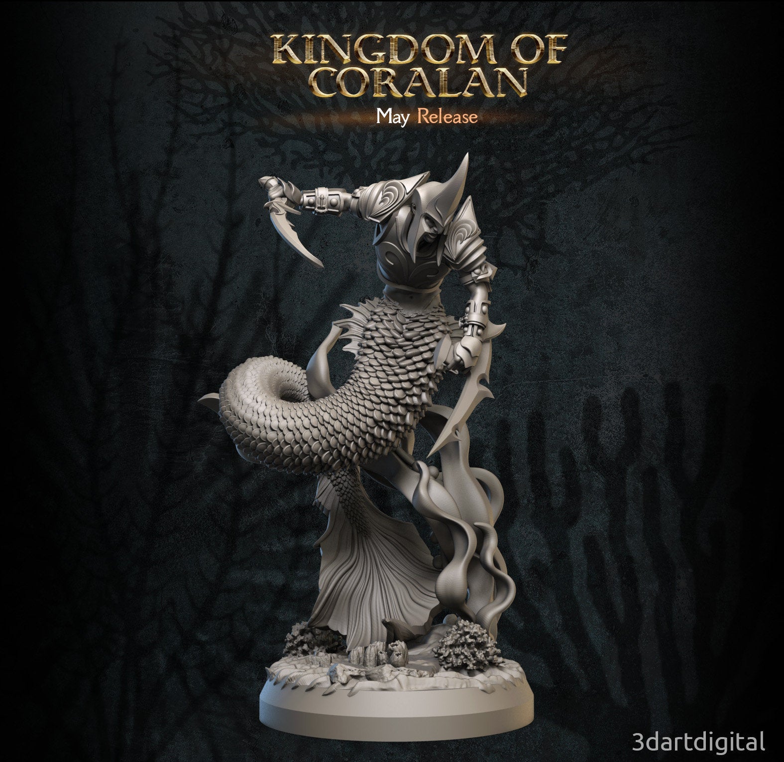 Arqus Wavesplitter B | Fantasy Resin Miniature | D&D | RPG | Tabletop Game | 3Dartdigital