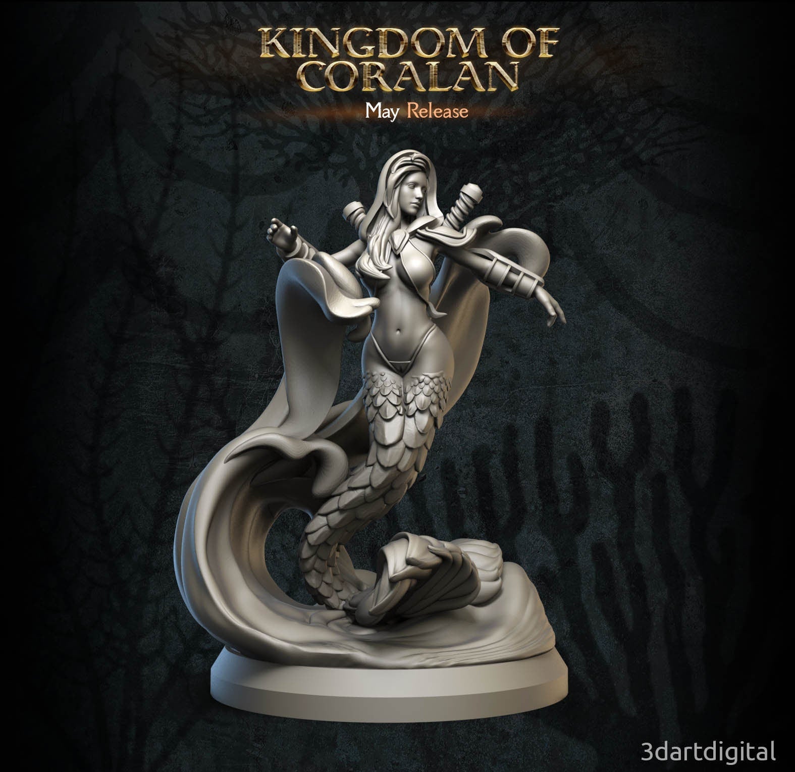 Selena Shadowscale | Fantasy Resin Miniature | D&D | RPG | Tabletop Game | 3Dartdigital
