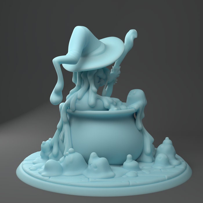 Slime Witch | 32mm or 28mm Fantasy Miniature | DnD Miniature | Twin Goddess