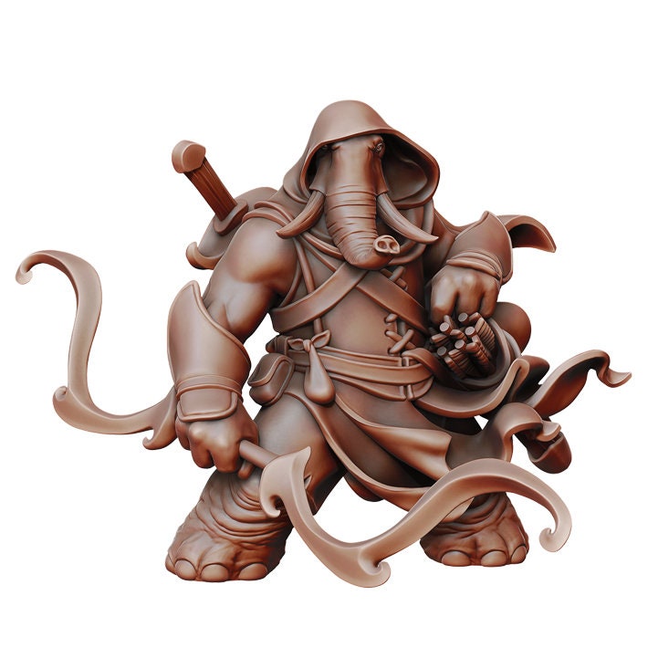 Elephantfolk - Loxodon Archer | Fantasy Miniature | Dungeons and Dragons | DND | Tabletop Game | RPG | Manuel Boria