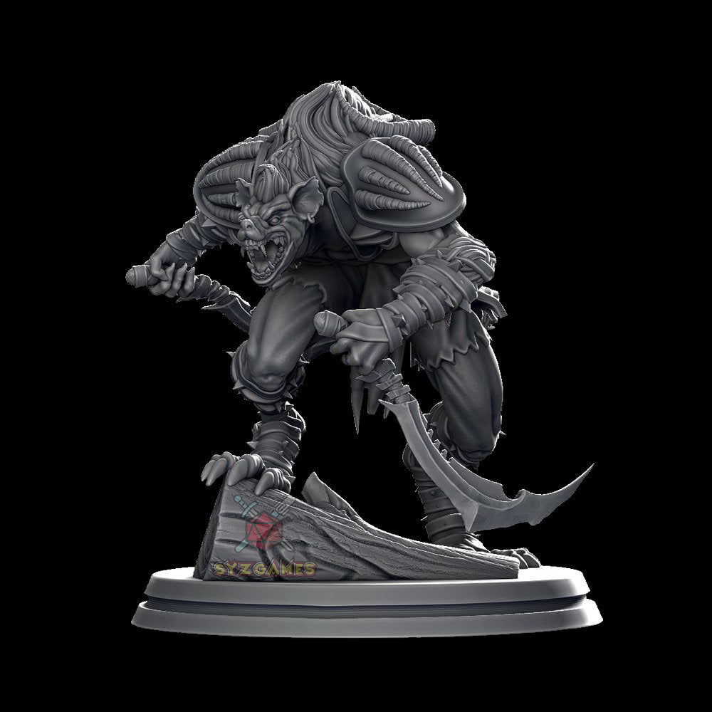 Gnoll, Berserker |  Fantasy Miniature | Dungeons and Dragons | DND | Tabletop Game | RPG | Amini3D