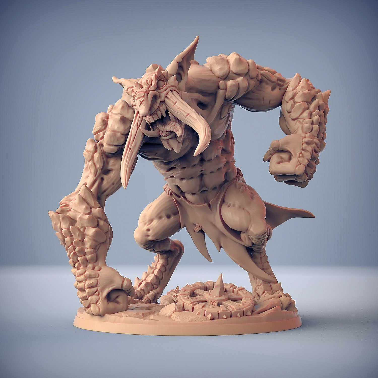 Blackrazor Rock Troll | 32mm or 75mm Fantasy Miniature | D&D | RPG | Tabletop Game | Artisan Guild