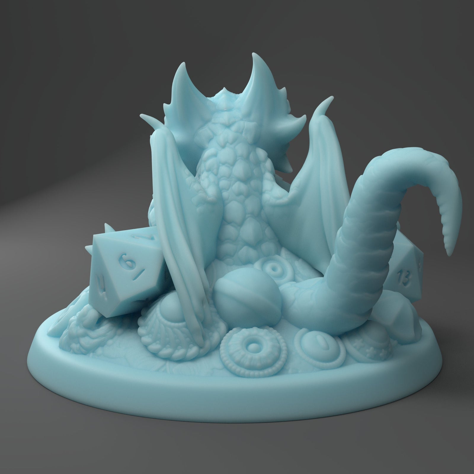 Penny Dragon | Resin Fantasy Miniature | DnD Miniature | Tabletop Games | Twin Goddess