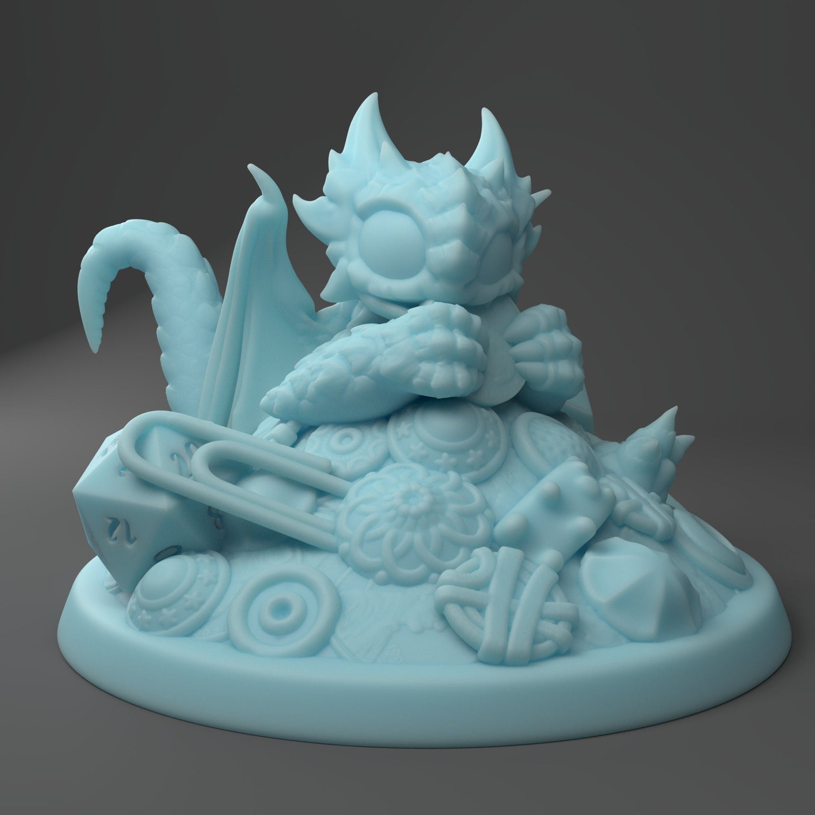 Penny Dragon | Resin Fantasy Miniature | DnD Miniature | Tabletop Games | Twin Goddess