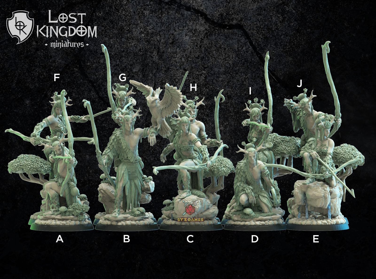 Sakura Archers | Fantasy Miniatures | Dungeons and Dragons | DnD Miniature | Tabletop Game | RPG | Lost Kingdom Miniature