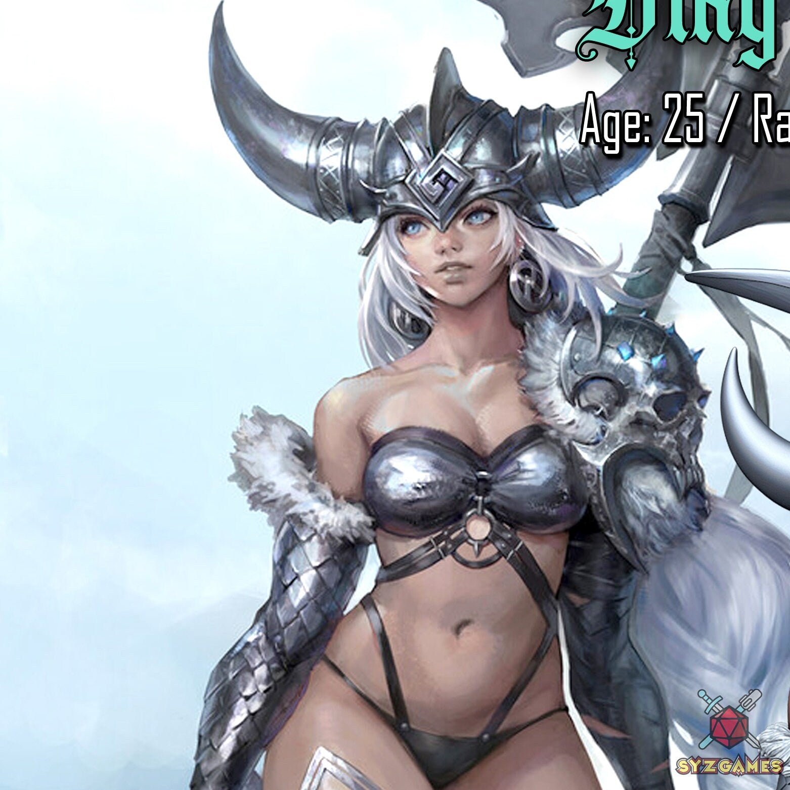 Viking Girl Pinup |  32mm or 75mm Fantasy Miniature | D&D | Tabletop Games | RN Estudio