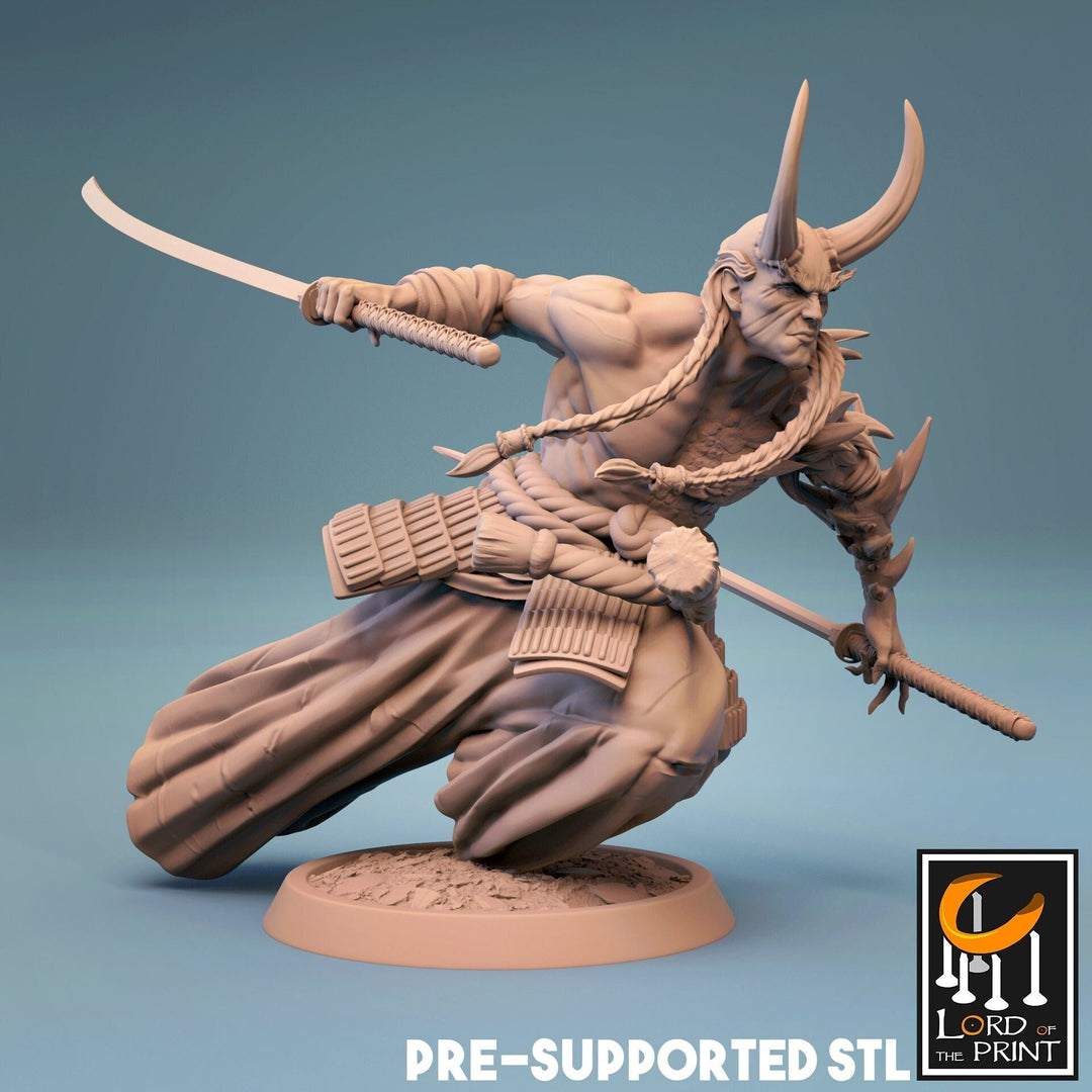 Samurai Demon | Fantasy Miniature | Pin-up | Dungeons and Dragons | DnD Miniature | Tabletop Game | RPG | Lord of the Print