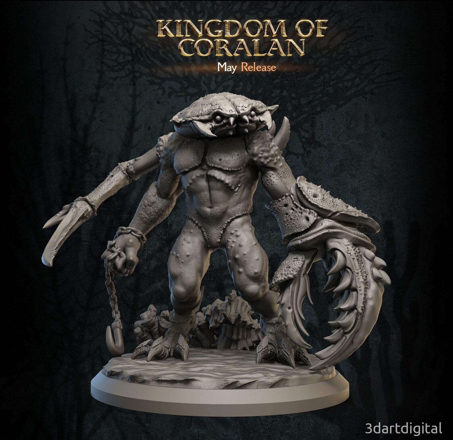 Bracyuron A | Fantasy Resin Miniature | D&D | RPG | Tabletop Game | 3Dartdigital