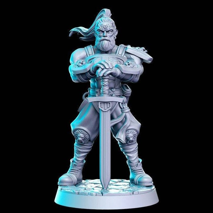 Kensai, Blademaster | 32mm or 28mm Fantasy Resin Miniature | D&D | Tabletop Games | RN Estudio