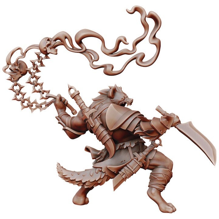 Gnoll Flind | Fantasy Miniature | Dungeons and Dragons | DND | Tabletop Game | RPG | Pathfinder |  Manuel Boria